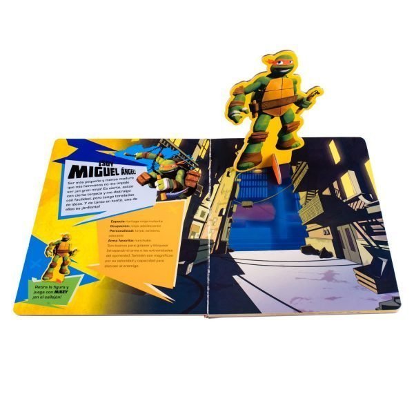 Soy Miguel Ángel – Turtles Ninja, libro + figura base - Imagen 2