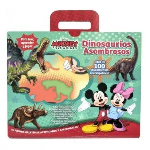 Disney Mickey Dinosaurios Asombrosos – Maletín de Actividades y Calcamonías