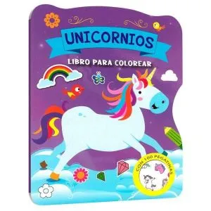 Unicornios Morado Libro para Colorear