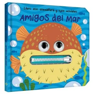 Amigos del Mar-Libro con cremallera y ojos movibles