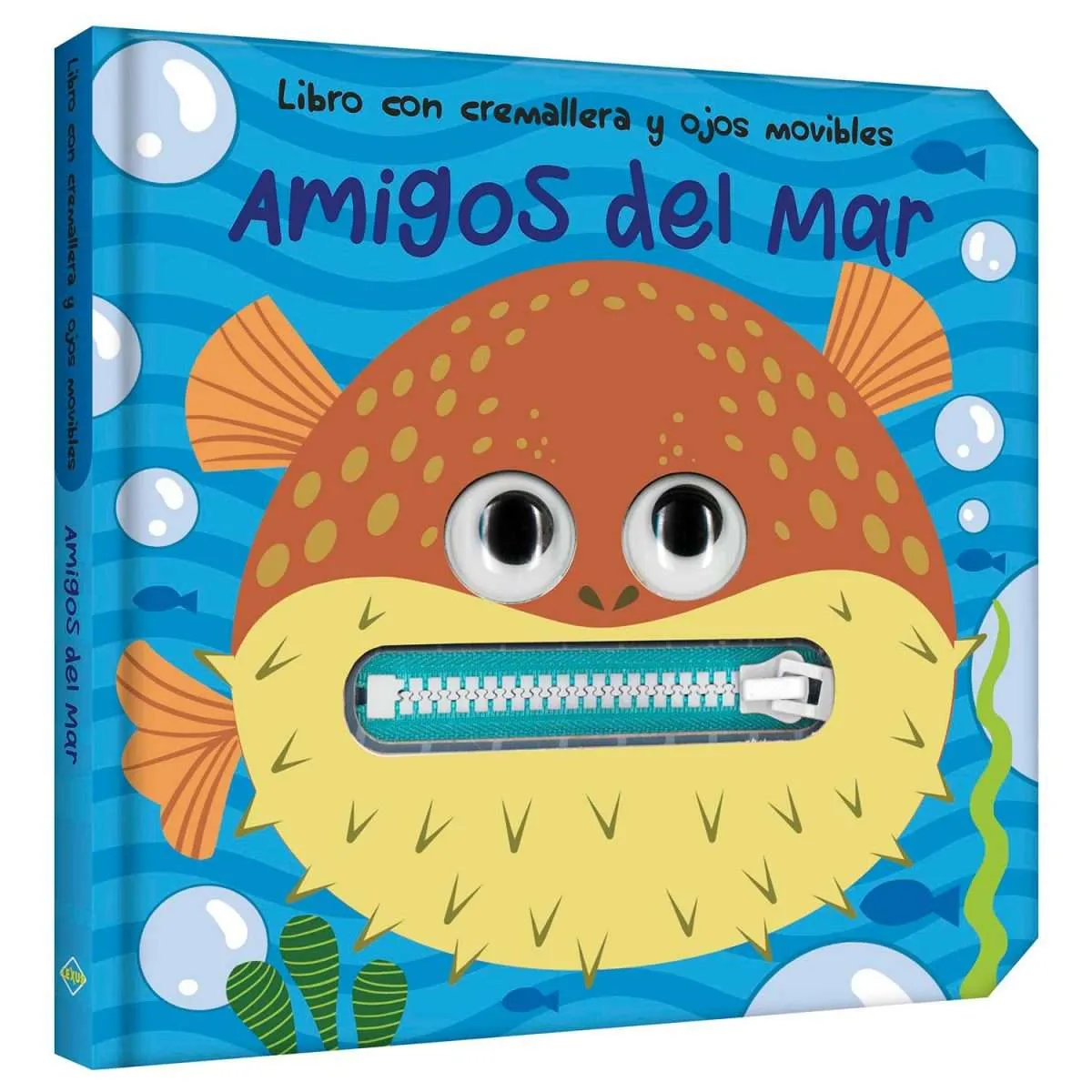 Amigos del Mar-Libro con cremallera y ojos movibles