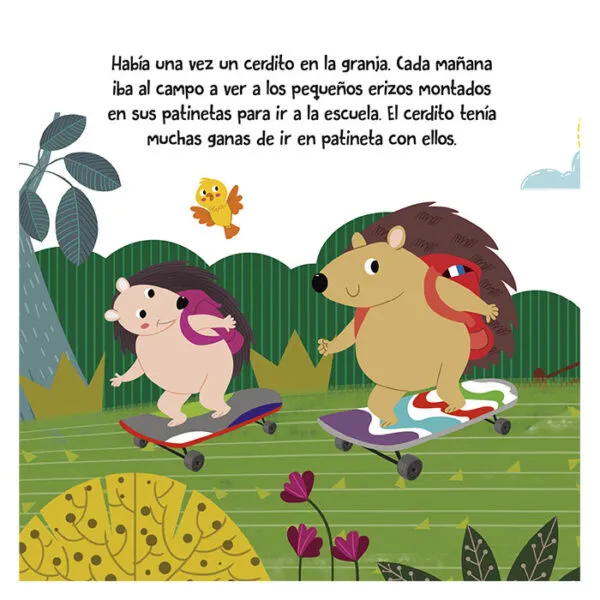Libro El Cerdito y la Patineta Morada - Imagen 2