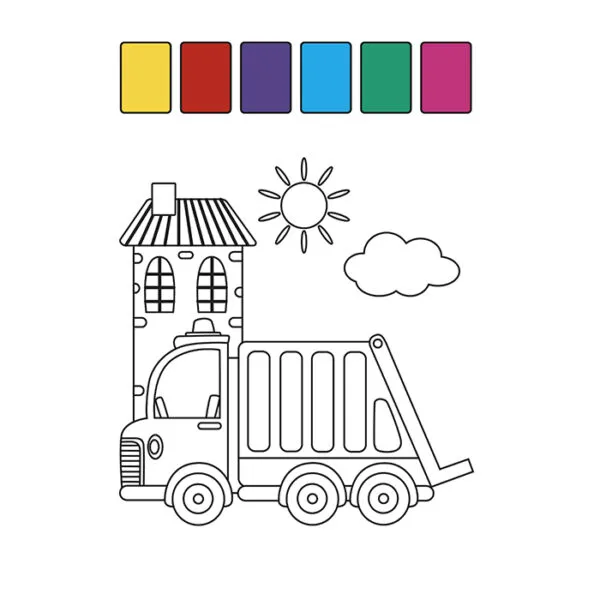 Vehículos Libro para Colorear - Imagen 4