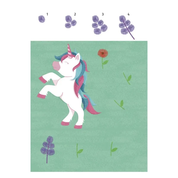 Unicornios – Pinta con huellas - Imagen 3