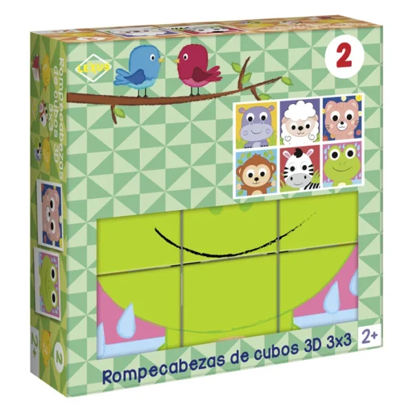 Rompecabezas de Cubo Verde